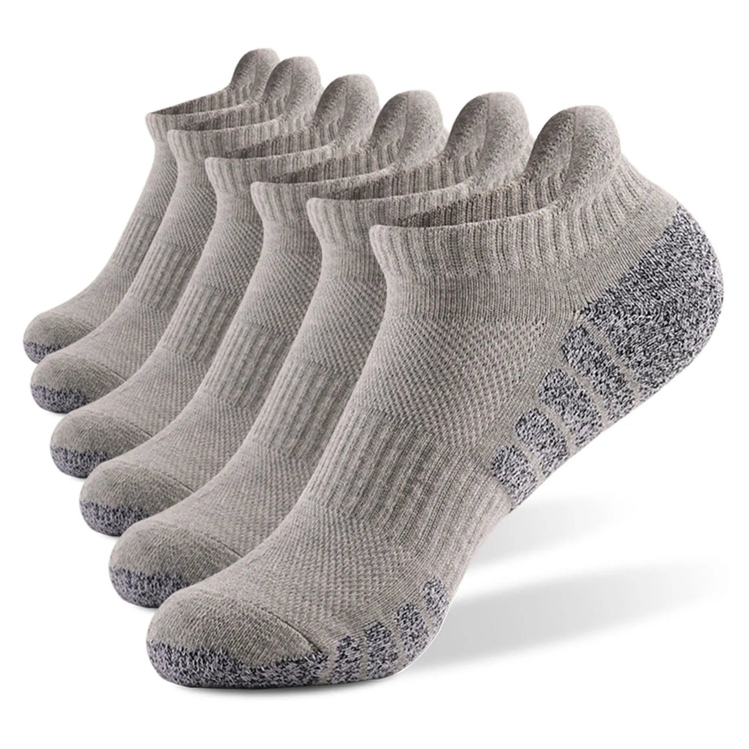 6 Pairs Sports Ankle Socks  Athletic Low-cut Socks Thick Knit Autumn Winter Socks Outdoor Fitness Breathable Quick Dry Socks