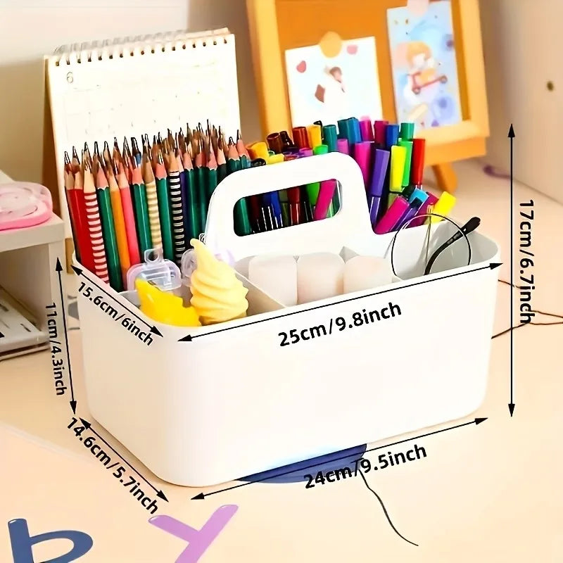 Multi-functional Storage Basket with Handle,Ideal for Organizing Portable Pencils,Pen Holders,Stationery Boxes,Desktop Organizer