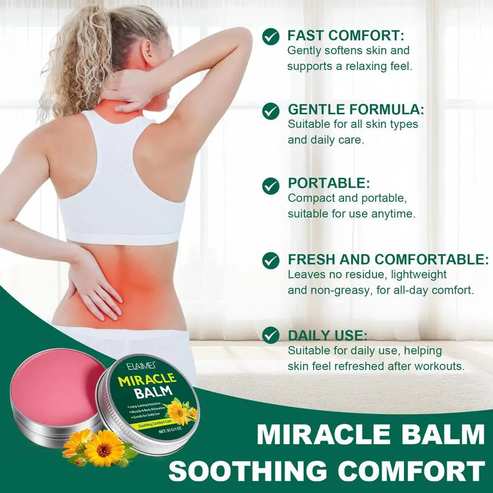 Massage Moisturizing Body Balm Compact Deep Hydrating Soothing Non Greasy Fast Absorption Whole Body Daily Skin Care