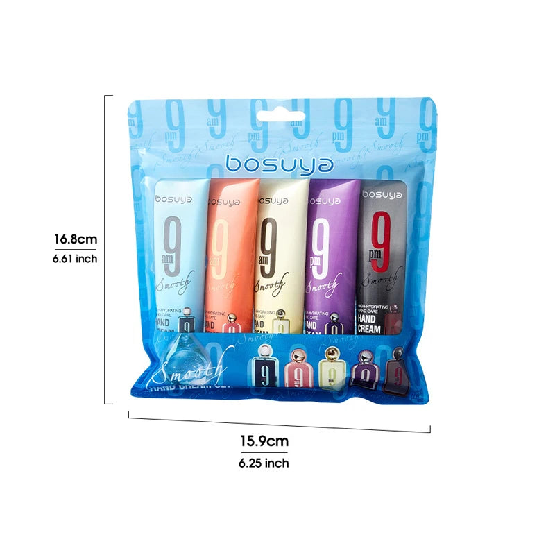 5pcs moisturizing fragrance hand cream set, refreshing and non greasy, replenishing moisture, caring for hands, daily hand care