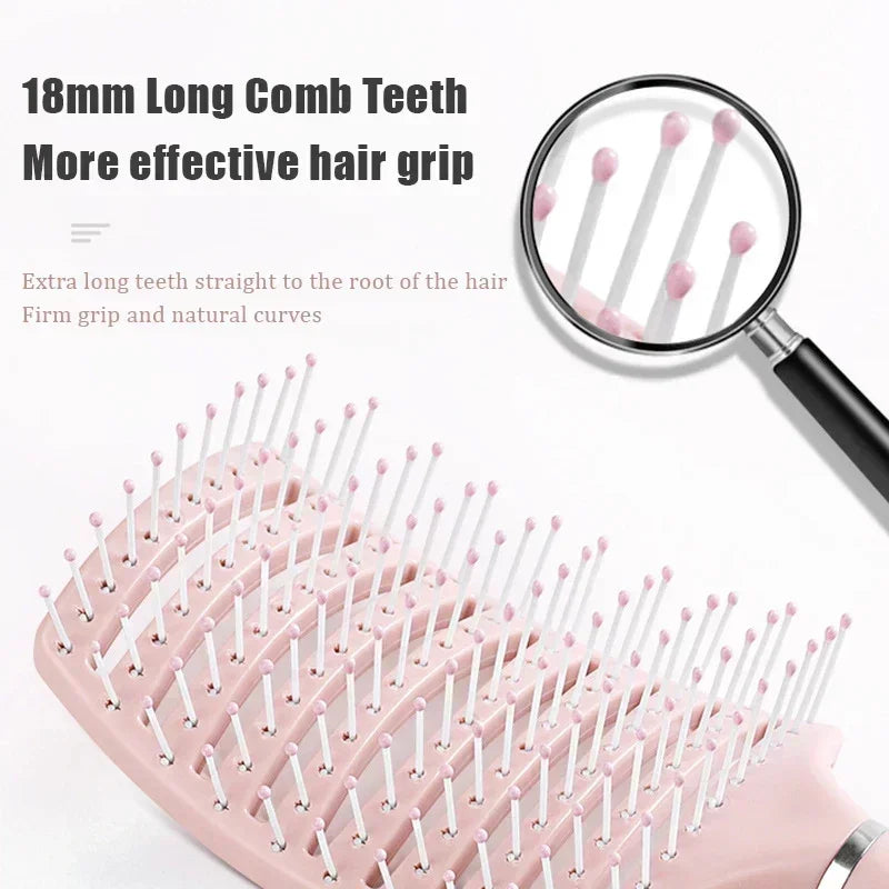 Gentle Cushion Hair Brush for Scalp Massage, Volumizing and Smoothing, Suitable for All Hair Types