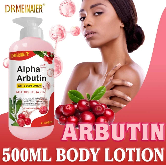 500ml LANSYADE AHA Brightening Body Lotion Arbutin Moisturizing Firming Body Cream  Vitamin C Soften Skin Essence Lotion